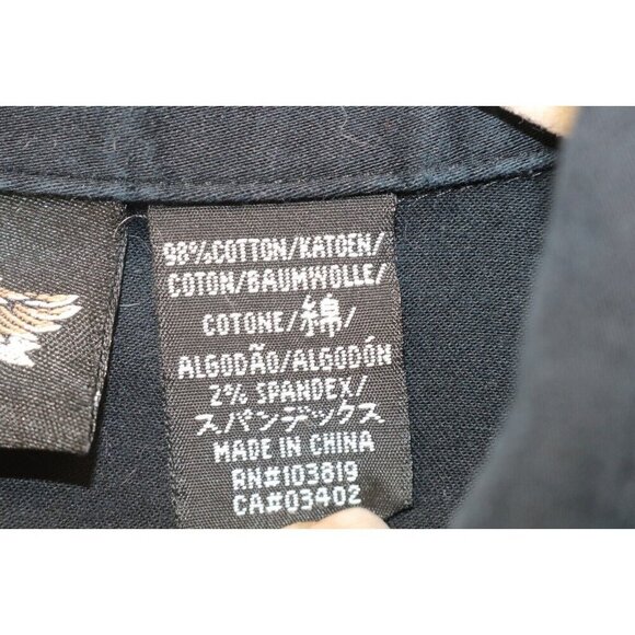 Harley Davidson Long Sleeve Button-Up Shirt-Medium-Rhinestones-Angel Wings - Picture 9 of 13